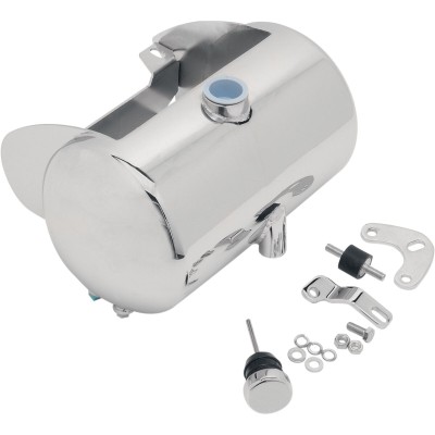 Rezervor de ulei rotund cu capac în formă de cupolă și umplere centrală crom DRAG SPECIALTIES 241306 Rezervor de ulei rotund cu capac în formă de cupolă și umplere centrală crom DRAG SPECIALTIES 241306