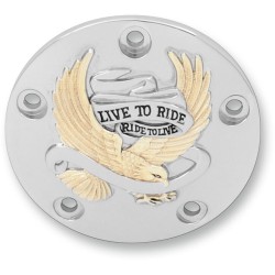 Capac pentru puncte Live To Ride auriu DRAG SPECIALTIES 30-0187GA