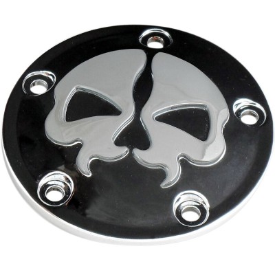 Capac pentru puncte 5-găuri split skull negru DRAG SPECIALTIES 78040B