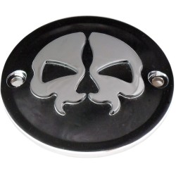 Capac pentru puncte 2-găuri split skull negru DRAG SPECIALTIES 78041B