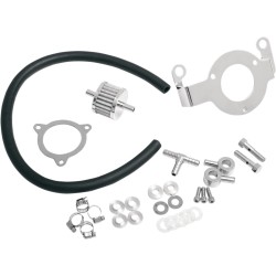 Set de ventilație a carterului/suport DRAG SPECIALTIES 120185 Set de ventilație a carterului/suport DRAG SPECIALTIES 120185