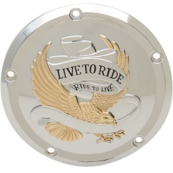 Capac DERBY 5-HOLE LIVE TO RIDE crom/aur DRAG SPECIALTIES D33-0110GA
