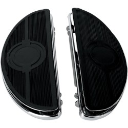 Suporturi de picioare tip semilună cu inserții anti-vibrații cromate DRAG SPECIALTIES 17-0418N