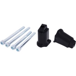Suport pentru suportul de picioare al pasagerului - negru lucios DRAG SPECIALTIES P17-0415-BGB
