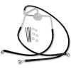 Linie de frână față din oțel inoxidabil cu acoperire din vinil negru DRAG SPECIALTIES 644410-BLK