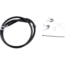 Linie de frână față din oțel inoxidabil cu înveliș din vinil negru DRAG SPECIALTIES 660313-BLK Linie de frână față din oțel inoxidabil cu înveliș din vinil negru DRAG SPECIALTIES 660313-BLK