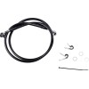 Linie de frână față din oțel inoxidabil cu acoperire din vinil negru DRAG SPECIALTIES 660310-BLK