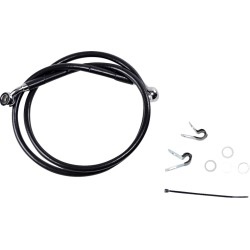 Linie de frână față din oțel inoxidabil cu acoperire din vinil negru DRAG SPECIALTIES 660310-BLK