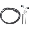 Linie de frână față din oțel inoxidabil cu acoperire din vinil negru DRAG SPECIALTIES 640113-BLK