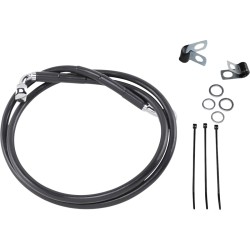 Linie de frână față din oțel inoxidabil cu acoperire din vinil negru DRAG SPECIALTIES 640113-BLK Linie de frână față din oțel inoxidabil cu acoperire din vinil negru DRAG SPECIALTIES 640113-BLK