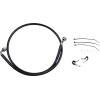 Linie de frână față din oțel inoxidabil cu acoperire din vinil negru DRAG SPECIALTIES 640112-BLK