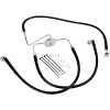 Linie de frână față din oțel inoxidabil cu acoperire din vinil negru DRAG SPECIALTIES 640116-BLK