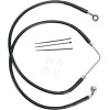 Linie de frână față din oțel inoxidabil cu acoperire din vinil negru DRAG SPECIALTIES 660328-BLK
