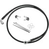 Linie de frână față din oțel inoxidabil cu acoperire din vinil negru DRAG SPECIALTIES 640115-BLK