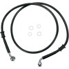 Linie de frână față din oțel inoxidabil cu acoperire din vinil negru DRAG SPECIALTIES 680210BLK