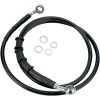 Linie de frână față din oțel inoxidabil cu înveliș din vinil negru DRAG SPECIALTIES 680214BLK