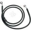 Linie de frână față din oțel inoxidabil cu acoperire din vinil negru DRAG SPECIALTIES 660335BLK
