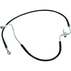 Linie de frână spate cu acoperire din vinil negru din oțel inoxidabil DRAG SPECIALTIES 680225-BLK
