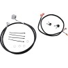 Linie de frână spate acoperită cu vinil negru din oțel inoxidabil DRAG SPECIALTIES 640220-BLK