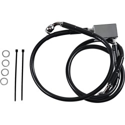 Linie de frână spate cu acoperire din vinil negru oțel inoxidabil DRAG SPECIALTIES 640221-BLK Linie de frână spate cu acoperire din vinil negru oțel inoxidabil DRAG SPECIALTIES 640221-BLK