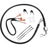 Linie de frână spate, acoperire din vinil negru, oțel inoxidabil DRAG SPECIALTIES 640320-BLK