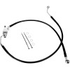 Linie de frână spate cu înveliș din vinil negru din oțel inoxidabil DRAG SPECIALTIES 660320-BLK