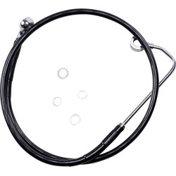 Furtun de frână din oțel inoxidabil cu acoperire neagră față/superior extins +10