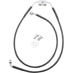 Furtun de frână din oțel inoxidabil cu acoperire neagră față/superior/inferior extins +6 Furtun de frână din oțel inoxidabil cu acoperire neagră față/superior/inferior extins +6