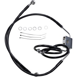 Furtun de frână din oțel inoxidabil cu acoperire neagră față/superior/inferior extins +6