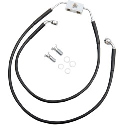 Furtun de frână din oțel inoxidabil cu acoperire neagră față/superior/inferior extins +6 Furtun de frână din oțel inoxidabil cu acoperire neagră față/superior/inferior extins +6