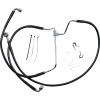 Set linie de frână față cu lungime extinsă din vinil negru/oțel inoxidabil DRAG SPECIALTIES 614085-2BLK