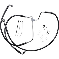 Set linie de frână față cu lungime extinsă din vinil negru/oțel inoxidabil DRAG SPECIALTIES 614085-2BLK Set linie de frână față cu lungime extinsă din vinil negru/oțel inoxidabil DRAG SPECIALTIES 614085-2BLK