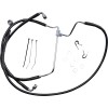Set linie de frână față cu lungime extinsă din vinil negru/inox DRAG SPECIALTIES 614085-4BLK