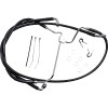 Set linie de frână față cu lungime extinsă din vinil negru/oțel inoxidabil DRAG SPECIALTIES 614085-10BLK