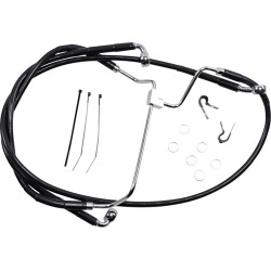 Set linie de frână față cu lungime extinsă din vinil negru/oțel inoxidabil DRAG SPECIALTIES 614085-10BLK Set linie de frână față cu lungime extinsă din vinil negru/oțel inoxidabil DRAG SPECIALTIES 614085-10BLK