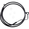 Set standard față furtunuri de frână superioare vinil/negru din oțel inoxidabil DRAG SPECIALTIES 614220-BLK