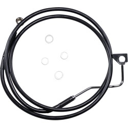 Set standard față furtunuri de frână superioare vinil/negru din oțel inoxidabil DRAG SPECIALTIES 614220-BLK Set standard față furtunuri de frână superioare vinil/negru din oțel inoxidabil DRAG SPECIALTIES 614220-BLK