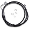 Set pentru linia de frână față cu lungime extinsă din vinil negru/otel inoxidabil DRAG SPECIALTIES 614220-2BLK