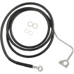 Set pentru linia de frână față cu lungime extinsă din vinil negru/oțel inoxidabil DRAG SPECIALTIES 614220-8BLK thumb