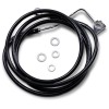 Set linie de frână față cu lungime extinsă din vinil negru/otel inoxidabil DRAG SPECIALTIES 614220-12BLK