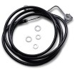 Set linie de frână față cu lungime extinsă din vinil negru/otel inoxidabil DRAG SPECIALTIES 614220-12BLK thumb