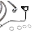 Set linie frână spate prelungită lungime superioară față oțel inoxidabil + 4 Set linie frână spate prelungită lungime superioară față oțel inoxidabil + 4