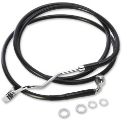 Set furtun de frână prelungit față superior vinil negru/oțel inoxidabil + 6 Set furtun de frână prelungit față superior vinil negru/oțel inoxidabil + 6