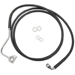 Set furtun de frână prelungit față superior vinil negru/oțel inoxidabil + 8 Set furtun de frână prelungit față superior vinil negru/oțel inoxidabil + 8