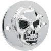 Capac pentru puncte cu craniu 3-D crom 2-găuri DRAG SPECIALTIES 30-0185-PC