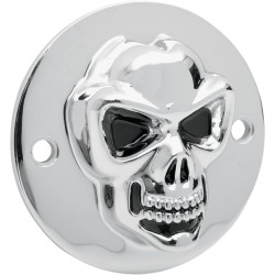 Capac pentru puncte cu craniu 3-D crom 2-găuri DRAG SPECIALTIES 30-0185-PC