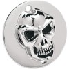 Capac pentru puncte cu craniu 3-D cromat 2-găuri DRAG SPECIALTIES 30-0186-PC