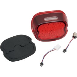 Stop spate LED cu profil redus, lentilă roșie cu lumină superioară pentru număr de înmatriculare DRAG SPECIALTIES L24-0436CRLED Stop spate LED cu profil redus, lentilă roșie cu lumină superioară pentru număr de înmatriculare DRAG SPECIALTIES L24-0436CRLED