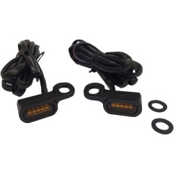Lumini de semnalizare pentru ghidon negru/chihlimbar LED DRAG SPECIALTIES L22-0229MBAENU