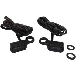 Lumini de semnalizare pentru ghidon negre/fumurii LED DRAG SPECIALTIES L22-0229MBMENU